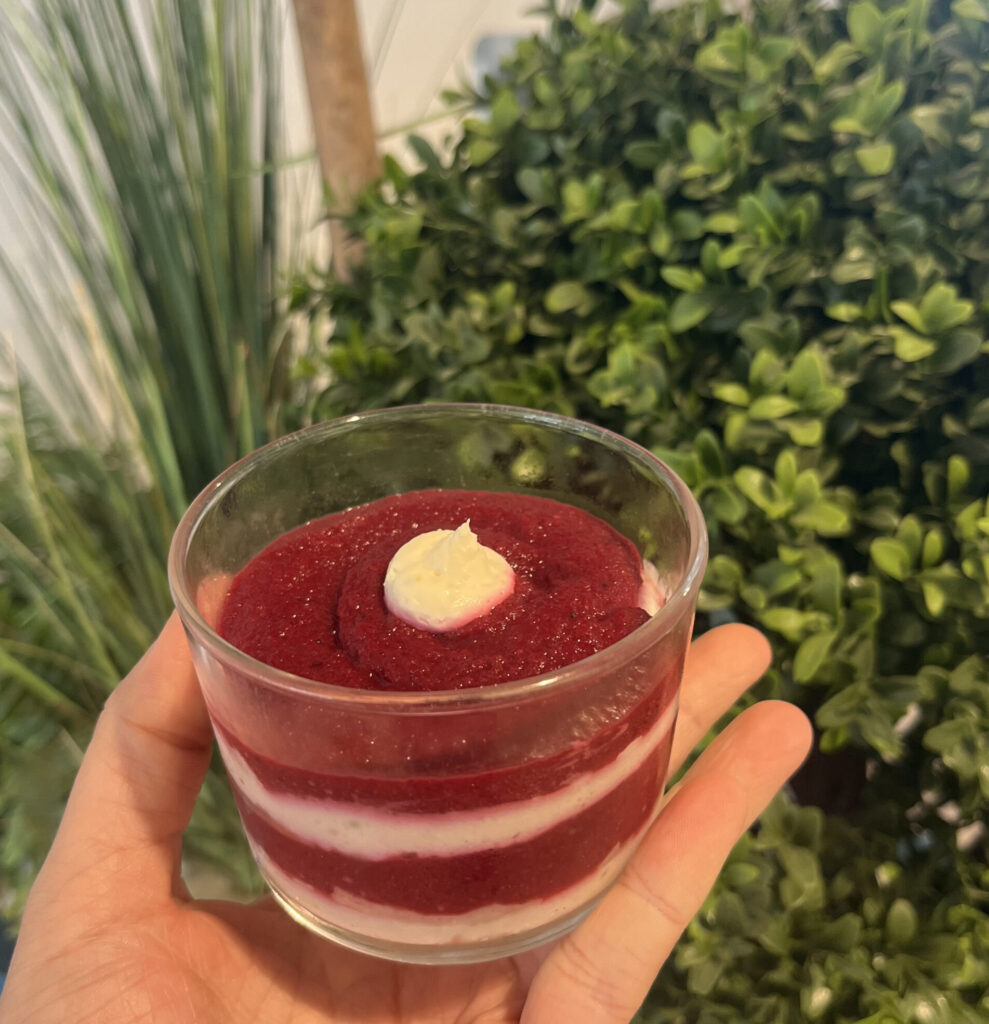 Entrée betterave et fromage pour les résidents en texture Entrée betterave et fromage pour les résidents en texture